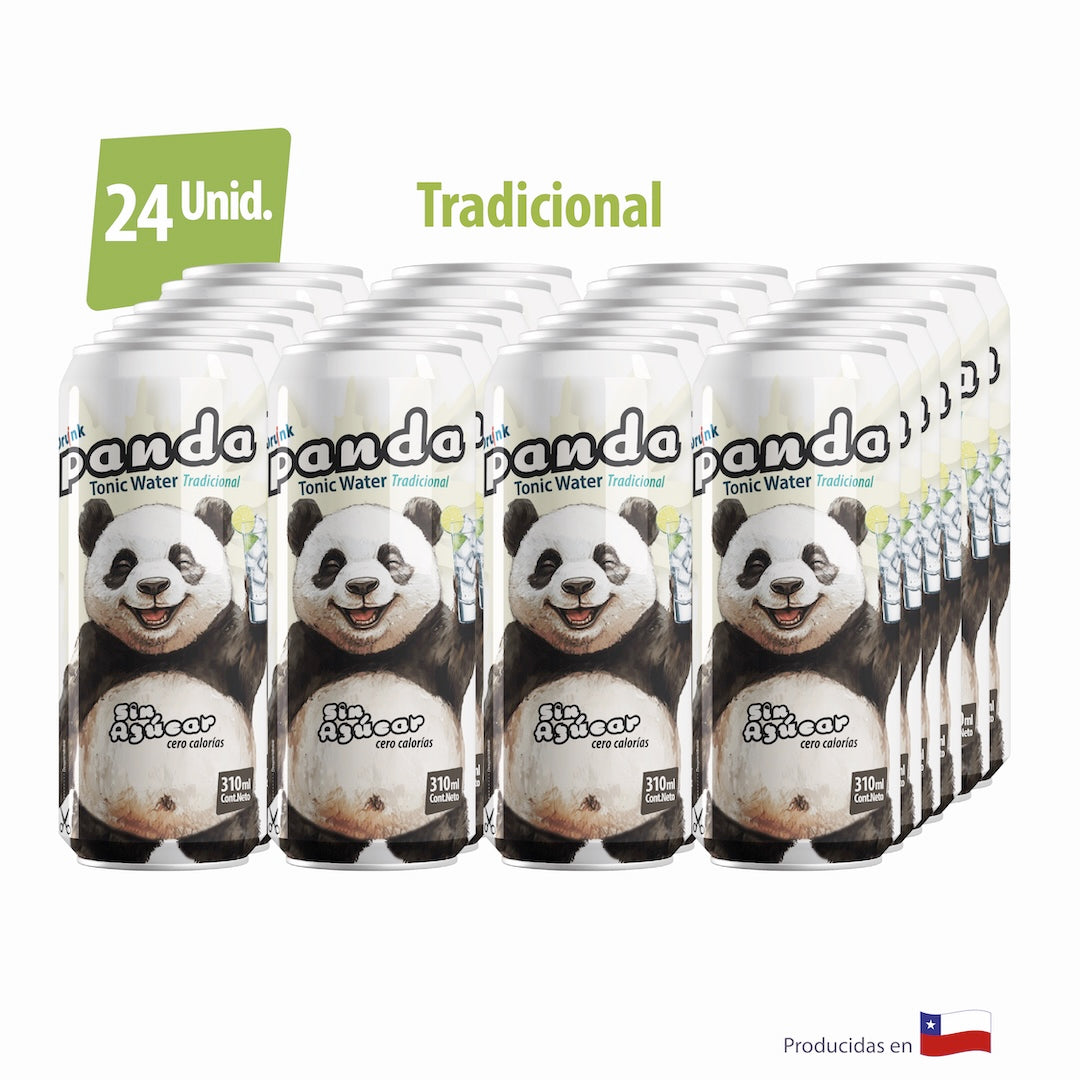 24Pack Panda Agua Tónica Tradicional, sin azúcar lata 310ml