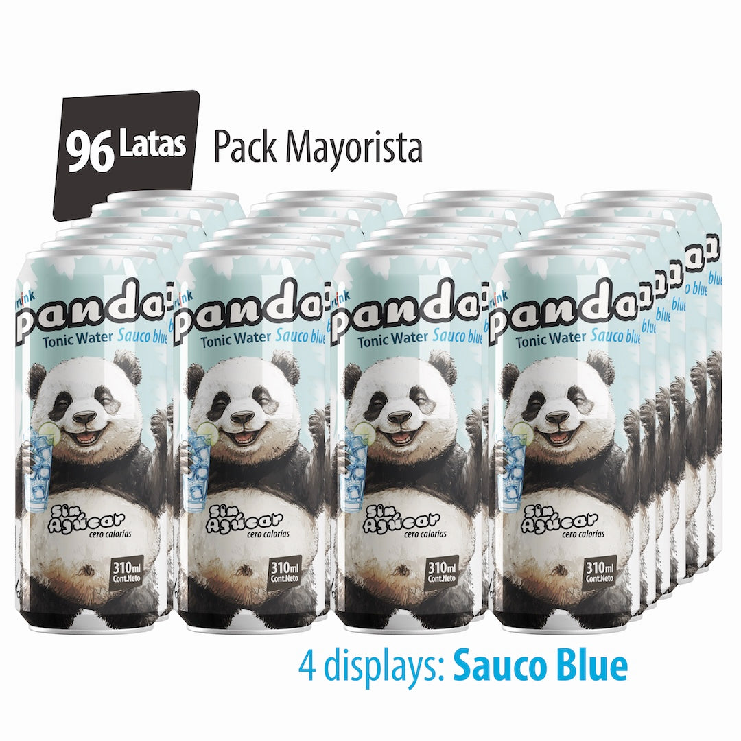 Pack 96 latas 310ml Agua Tónica Sauco Blue Panda