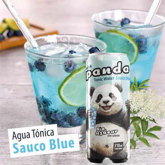4 Pack Panda Tonic Sauco Blue sin azúcar lata 310ml