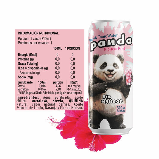 4Pack Hibiscus Pink, sin azúcar latas 310 ml (Copia)