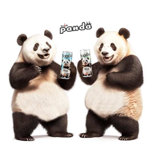 4Pack Floral 2 Panda Hibiscus Pink y 2 Panda Sauco Blue, sin azúcar latas 310 ml
