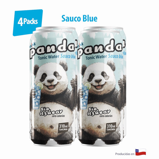 4 Pack Panda Tonic Sauco Blue sin azúcar lata 310ml