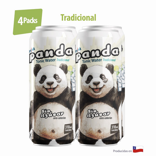 4Pack Panda Tonic Tradicional, sin azúcar lata 310ml