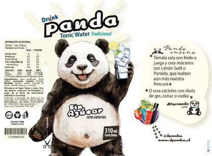 4Pack Panda Tonic Tradicional, sin azúcar lata 310ml